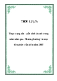 TIỂU LUẬN:  Thực trạng sản xuất kinh doanh trong năm năm qua. Phương hướng và mục tiêu phát triển đến năm 2015