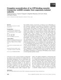 Báo cáo khoa học: Complete reconstitution of an ATP-binding cassette transporter LolCDE complex from separately isolated subunits