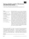 Báo cáo khoa học: Substrate and inhibitor speciﬁcity of Mycobacterium avium dihydrofolate reductase