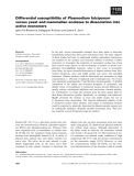 Báo cáo khoa học: Differential susceptibility of Plasmodium falciparum versus yeast and mammalian enolases to dissociation into active monomers