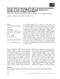 Báo cáo khoa học: Peroxin Pex21p interacts with the C-terminal noncatalytic domain of yeast seryl-tRNA synthetase and forms a speciﬁc ternary complex with tRNASer