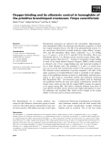 Báo cáo khoa học: Oxygen binding and its allosteric control in hemoglobin of the primitive branchiopod crustacean Triops cancriformis