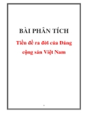 Bài Phân tích tiền đề ra đời của Đảng cộng sản Việt Nam