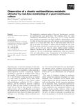 Báo cáo khoa học: Observation of a chaotic multioscillatory metabolic attractor by real-time monitoring of a yeast continuous culture