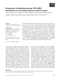 Báo cáo khoa học: Proteomics of Synechocystis sp. PCC 6803 Identiﬁcation of novel integral plasma membrane proteins