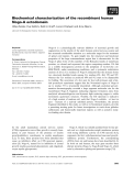 Báo cáo khoa học: Biochemical characterization of the recombinant human Nogo-A ectodomain