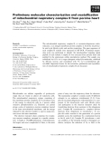 Báo cáo khoa học: Preliminary molecular characterization and crystallization of mitochondrial respiratory complex II from porcine heart