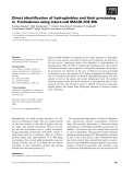 Báo cáo khoa học: Direct identiﬁcation of hydrophobins and their processing in Trichoderma using intact-cell MALDI-TOF MS