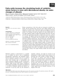 Báo cáo khoa học: Fatty acids increase the circulating levels of oxidative stress factors in mice with diet-induced obesity via redox changes of albumin