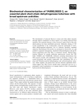 Báo cáo khoa học: Biochemical characterization of TASSELSEED 2, an essential plant short-chain dehydrogenase ⁄reductase with broad spectrum activities