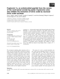 Báo cáo khoa học: Cupiennin 1a, an antimicrobial peptide from the venom of the neotropical wandering spider Cupiennius salei, also inhibits the formation of nitric oxide by neuronal nitric oxide synthase