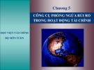 Chương 5: CÔNG CỤ PHÒNG NGỪA RỦI RO TRONG HOẠT ĐỘNG TÀI CHÍNHHỌC VIỆN TÀI CHÍNH BỘ MÔN TCDN