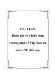 TIỂU LUẬN:  Đánh giá tình hình tăng trưởng kinh tế Việt Nam từ năm 1991 đến nay