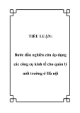 Tiểu luận:  Bước đầu nghiên cứu áp dụng các công cụ kinh tế cho quản lý môi trường ở Hà nội