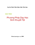 Giáo trình Phương pháp dạy học sinh khuyết tật