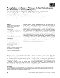 Báo cáo khoa học: A polyketide synthase of Plumbago indica that catalyzes the formation of hexaketide pyrones