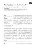 Báo cáo khoa học: Characterization of a second proliferating cell nuclear antigen (PCNA2) from Drosophila melanogaster