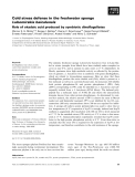 Báo cáo khoa học: Cold stress defense in the freshwater sponge Lubomirskia baicalensis