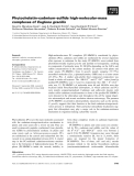 Báo cáo khoa học: Phytochelatin–cadmium–sulﬁde high-molecular-mass complexes of Euglena gracilis
