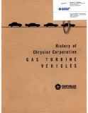 HISTORY CHRYSLER CORPORATION'S GAS TURBINE VEHICLES
