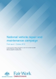   National vehicle repair and  maintenance campaign 