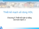 Thiết kế mạch số dùng HDL-Chương 5 Thiết kế luận lý bằng mô hình hành vi