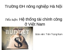 Hệ  thống tài chính công ở Việt Nam