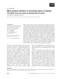 Báo cáo khoa học: When positive selection of neurotoxin genes is missing The riddle of the sea anemone Nematostella vectensis Yehu Moran and Michael Gurevitz