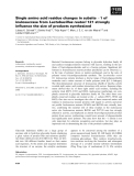 Báo cáo khoa học: Single amino acid residue changes in subsite ) 1 of inulosucrase from Lactobacillus reuteri 121 strongly inﬂuence the size of products synthesized