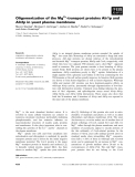 Báo cáo khoa học: Oligomerization of the Mg2+-transport proteins Alr1p and Alr2p in yeast plasma membrane