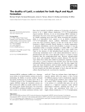 Báo cáo khoa học: The duality of LysU, a catalyst for both Ap4A and Ap3A formation