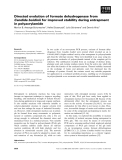 Báo cáo khoa học: Directed evolution of formate dehydrogenase from Candida boidinii for improved stability during entrapment in polyacrylamide