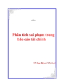 Phân tích sai phạm trong báo cáo tài chính