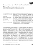 Báo cáo khoa học: Zinc potentiates the antibacterial effects of histidine-rich peptides against Enterococcus faecalis