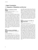 Báo cáo khoa học: 1. Signal Transduction 1.1 Integration of Metabolism and Survival