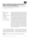 Báo cáo khoa học: Effects of sphingomyelin, cholesterol and zinc ions on the binding, insertion and aggregation of the amyloid Ab1)40 peptide in solid-supported lipid bilayers