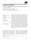 Báo cáo khoa học: Inhibition of recombinant human maltase glucoamylase by salacinol and derivatives