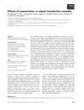 Báo cáo khoa học: Effects of sequestration on signal transduction cascades