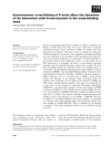 Báo cáo khoa học: Intermonomer cross-linking of F-actin alters the dynamics of its interaction with H-meromyosin in the weak-binding state