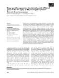 Báo cáo khoa học: Stage speciﬁc expression of poly(malic acid)-afﬁliated genes in the life cycle of Physarum polycephalum Spherulin 3b and polymalatase
