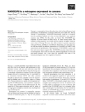 Báo cáo khoa học: NANOGP8 is a retrogene expressed in cancers