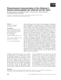 Báo cáo khoa học: Physiochemical characterization of the Alzheimer’s disease-related peptides Ab1–42Arctic and Ab1–42wt