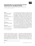 Báo cáo khoa học: Characterization of a novel long-chain acyl-CoA thioesterase from Alcaligenes faecalis