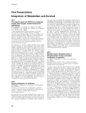 Báo cáo khoa học: Oral Presentations Integration of Metabolism and Survival