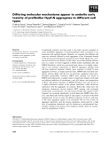 Báo cáo khoa học: Differing molecular mechanisms appear to underlie early toxicity of preﬁbrillar HypF-N aggregates to different cell types