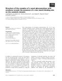 Báo cáo khoa học: Structure of the complex of a yeast glucoamylase with acarbose reveals the presence of a raw starch binding site on the catalytic domain