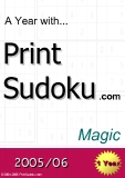 trò chơi ô số  A year with Print Sudoku magic