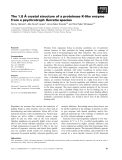 Báo cáo khoa học: ˚ The 1.8 A crystal structure of a proteinase K-like enzyme from a psychrotroph Serratia species