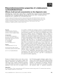 Báo cáo khoa học: Dissociation/association properties of a dodecameric cyclomaltodextrinase Effects of pH and salt concentration on the oligomeric state