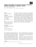 Báo cáo khoa học: Optimal observability of sustained stochastic competitive inhibition oscillations at organellar volumes